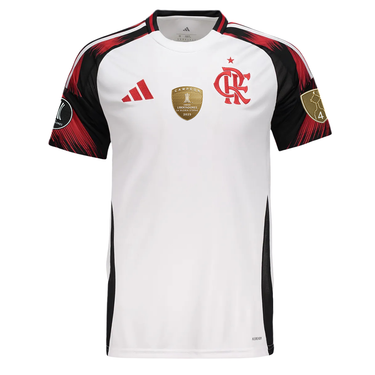 Camisa Adidas Flamengo II 2025 Patch Tetra Campeão